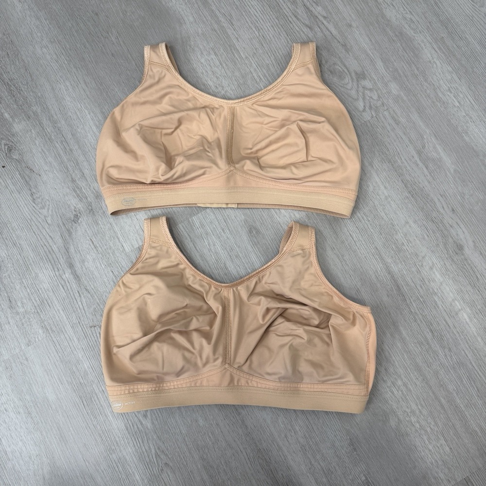 Anita Active Light & Firm Sports Bra 42E Beige Non-padded Wireless Bundle Of 2